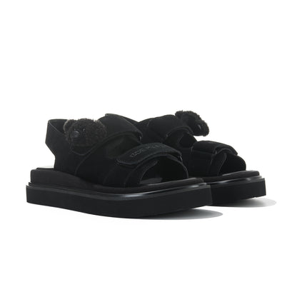 13DE MARZO Doozoo Bear Sandals Black
