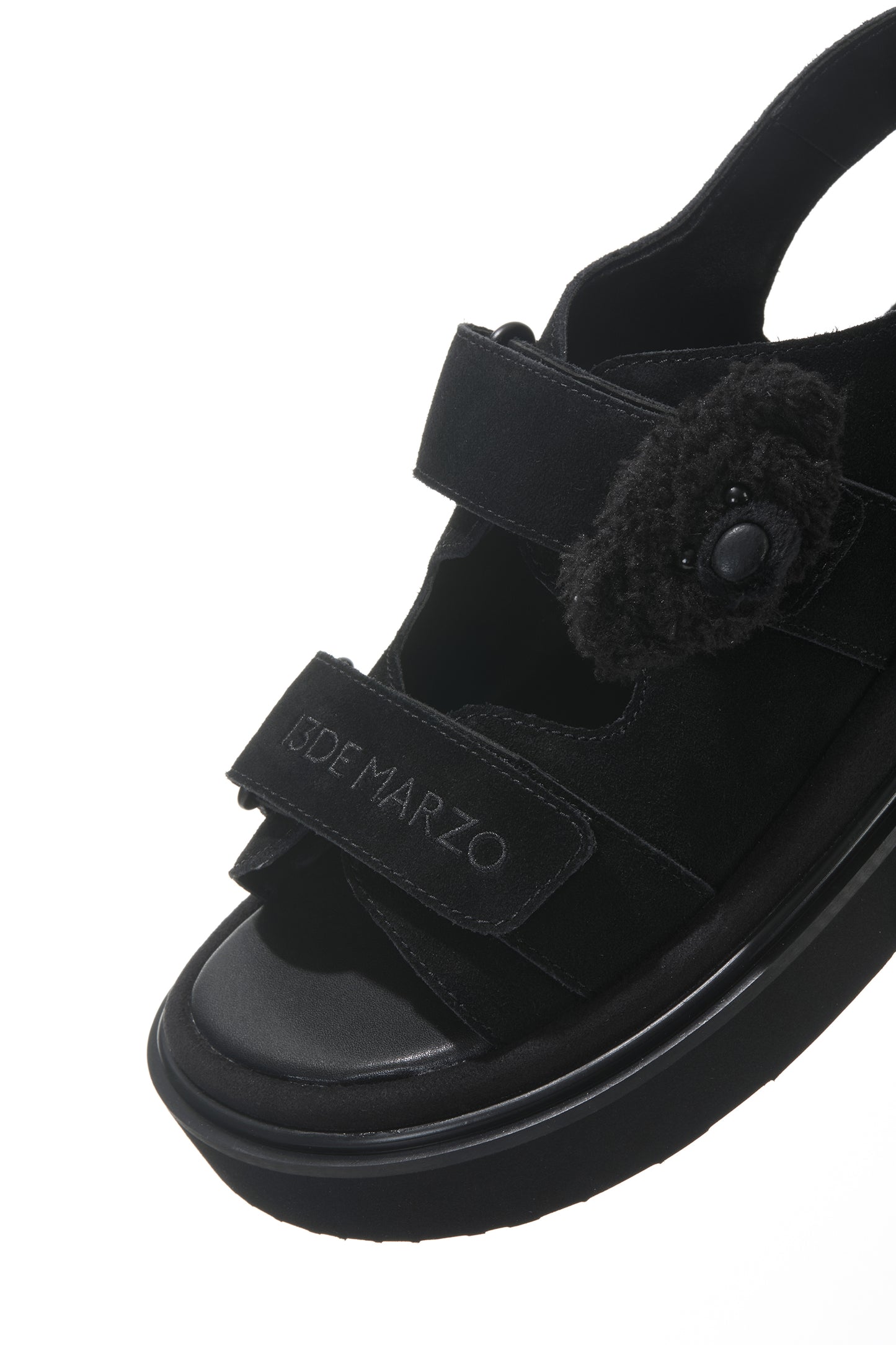 13DE MARZO Doozoo Bear Sandals Black