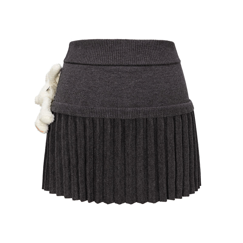 13DE MARZO Doozoo Knitted Pleated Skirt - 13DE MARZO