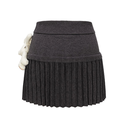 13DE MARZO Doozoo Knitted Pleated Skirt - 13DE MARZO