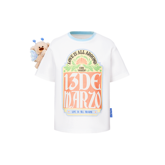 13DE MARZO BabyBear Butterfly T-shirt White - 13DE MARZO