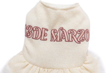 13DE MARZO ToBeMarzoBear Pet Dress White