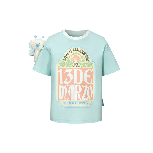 13DE MARZO BabyBear Butterfly T-shirt Blue - 13DE MARZO