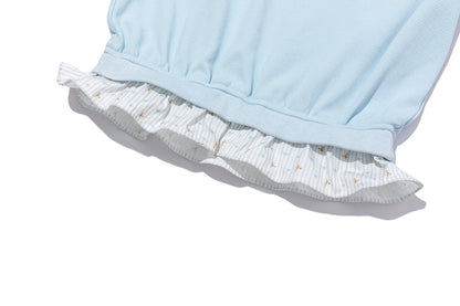 13DE MARZO Smocked Puff Sleeve Polo Style T-shirt - 13DE MARZO