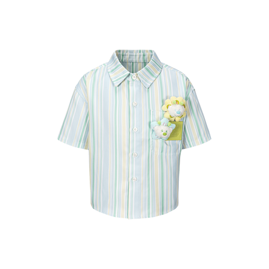 13DE MARZO Floral BabyBear Shirt Green - 13DE MARZO