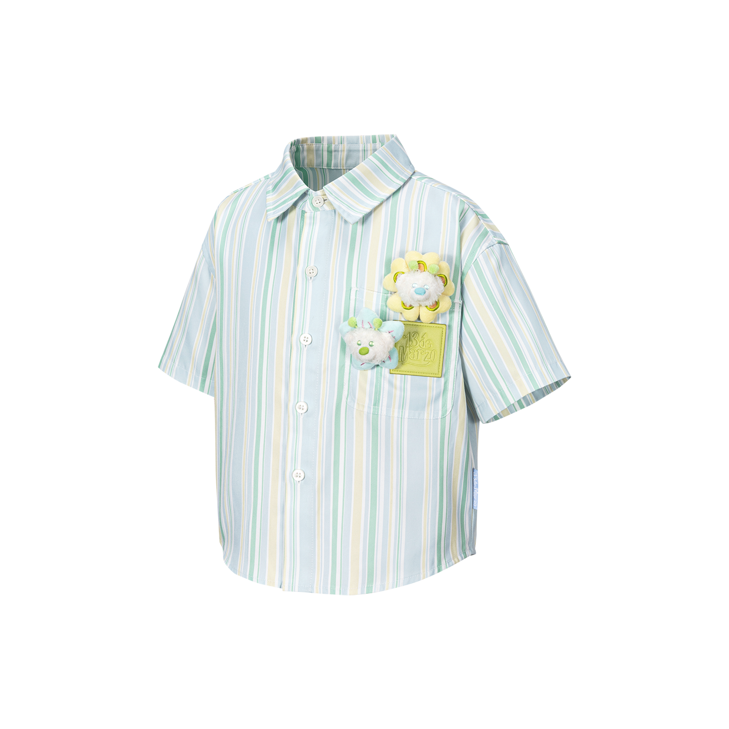 13DE MARZO Floral BabyBear Shirt Green - 13DE MARZO