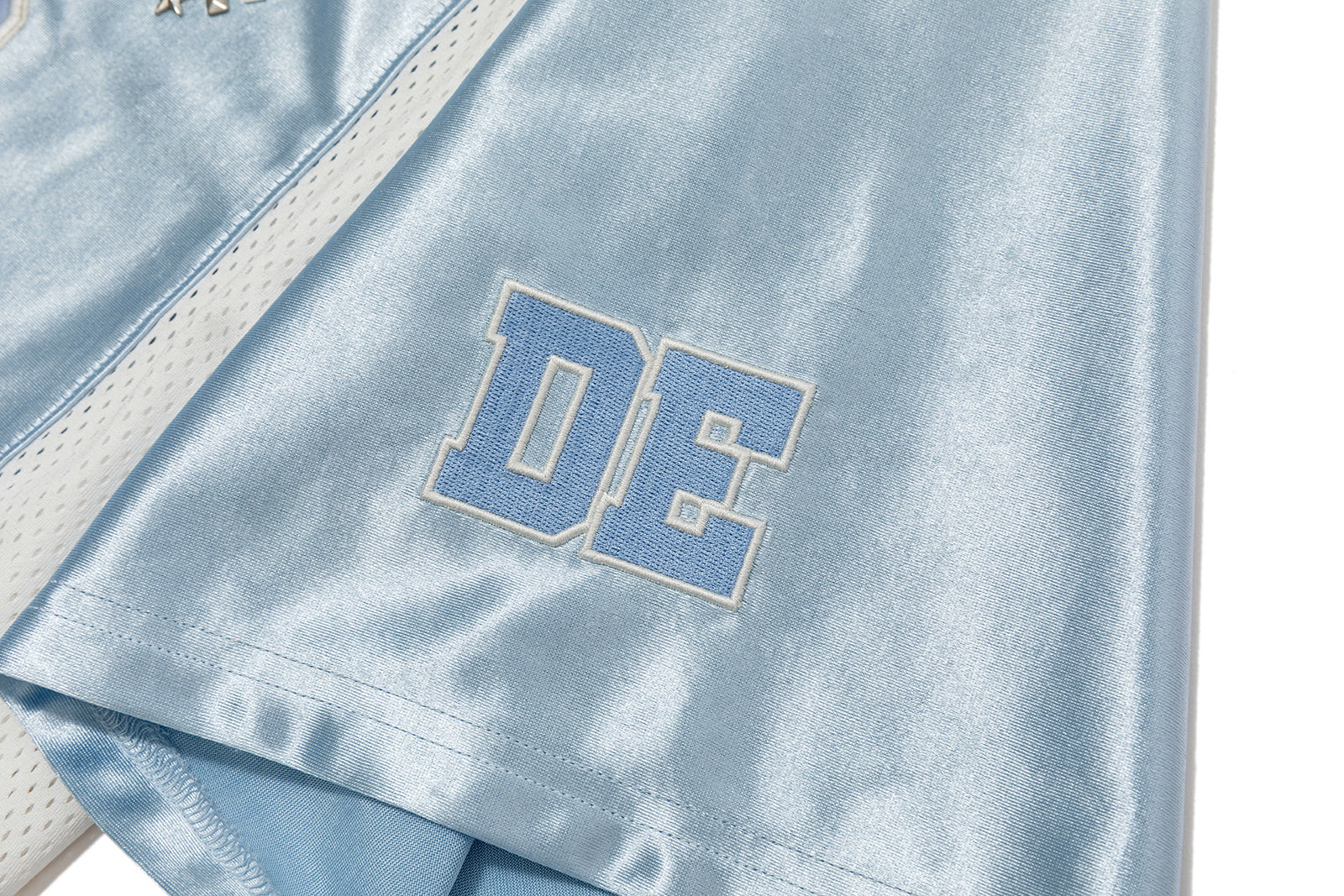 13DE MARZO Bear Cheerleader Satin Jersey T-shirt Blue - 13DE MARZO