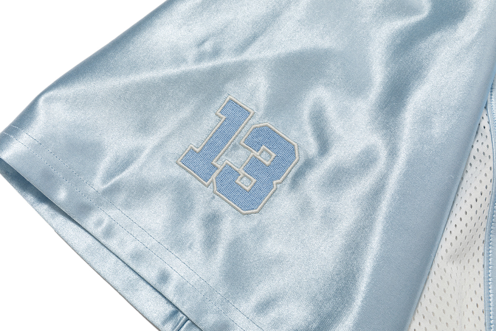 13DE MARZO Bear Cheerleader Satin Jersey T-shirt Blue - 13DE MARZO