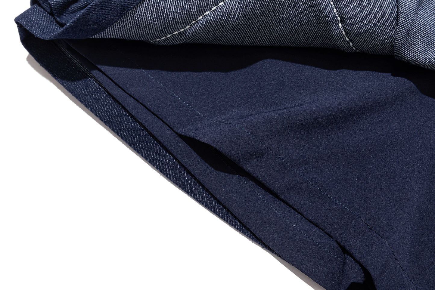 13DE MARZO Bow Tie Lace Trim Denim Skort