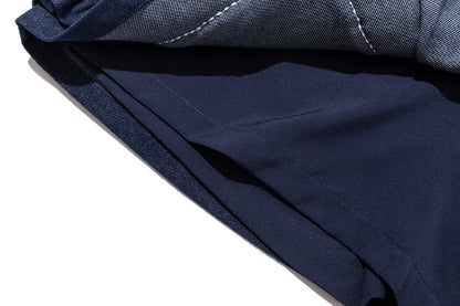 13DE MARZO Bow Tie Lace Trim Denim Skort