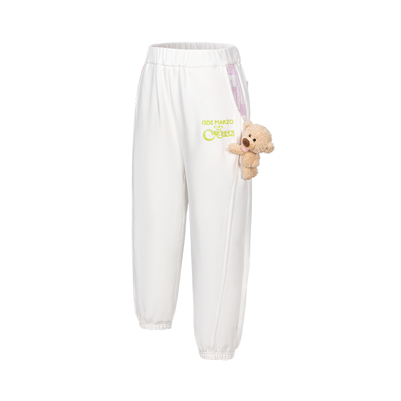 13DE MARZO BabyBear Bubblegum Sweaterpants White
