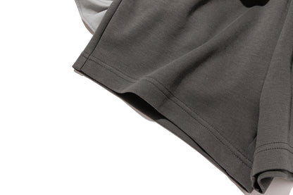13DE MARZO Patchwork Ruffle Tiered Skirt Dark Grey - 13DE MARZO