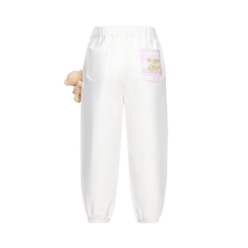 13DE MARZO BabyBear Bubblegum Sweaterpants White