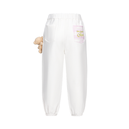 13DE MARZO BabyBear Bubblegum Sweaterpants White