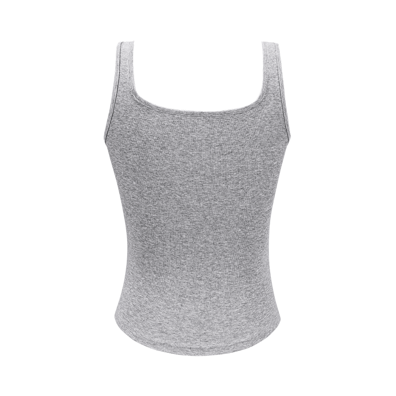 13DE MARZO Bear Logo Tank Top Dark Grey