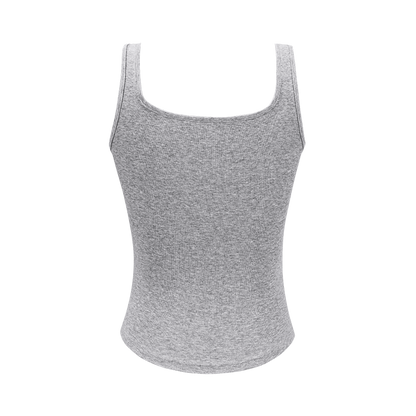 13DE MARZO Bear Logo Tank Top Dark Grey