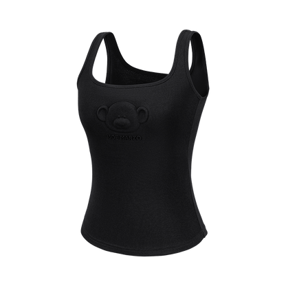 13DE MARZO Bear Logo Tank Top Black
