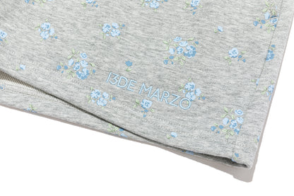 13DE MARZO Floral Print Sweatpants Shorts Grey
