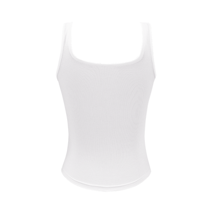 13DE MARZO Bear Logo Tank Top White