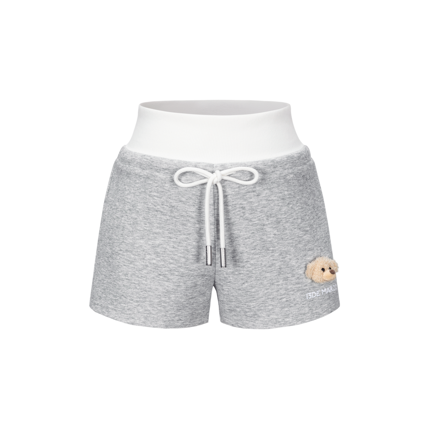 13DE MARZO Sports Shorts with Double Waistband Grey - 13DE MARZO