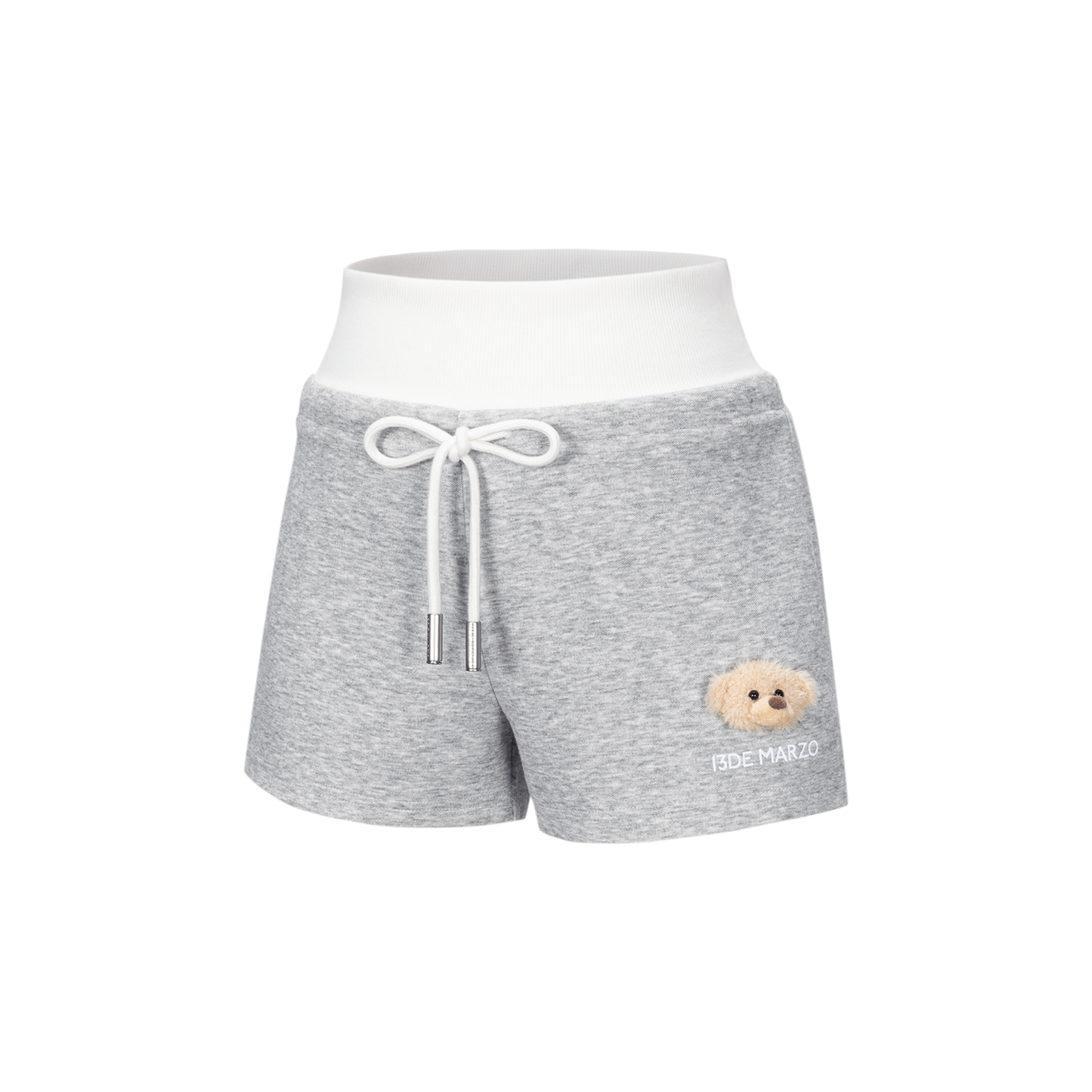 13DE MARZO Sports Shorts with Double Waistband Grey - 13DE MARZO