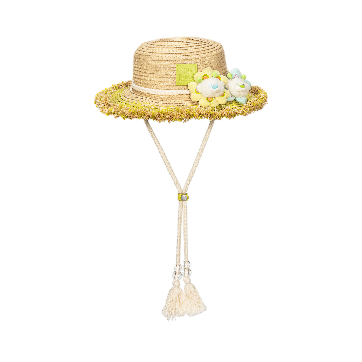 13DE MARZO Floral BabyBear Straw Hat - 13DE MARZO
