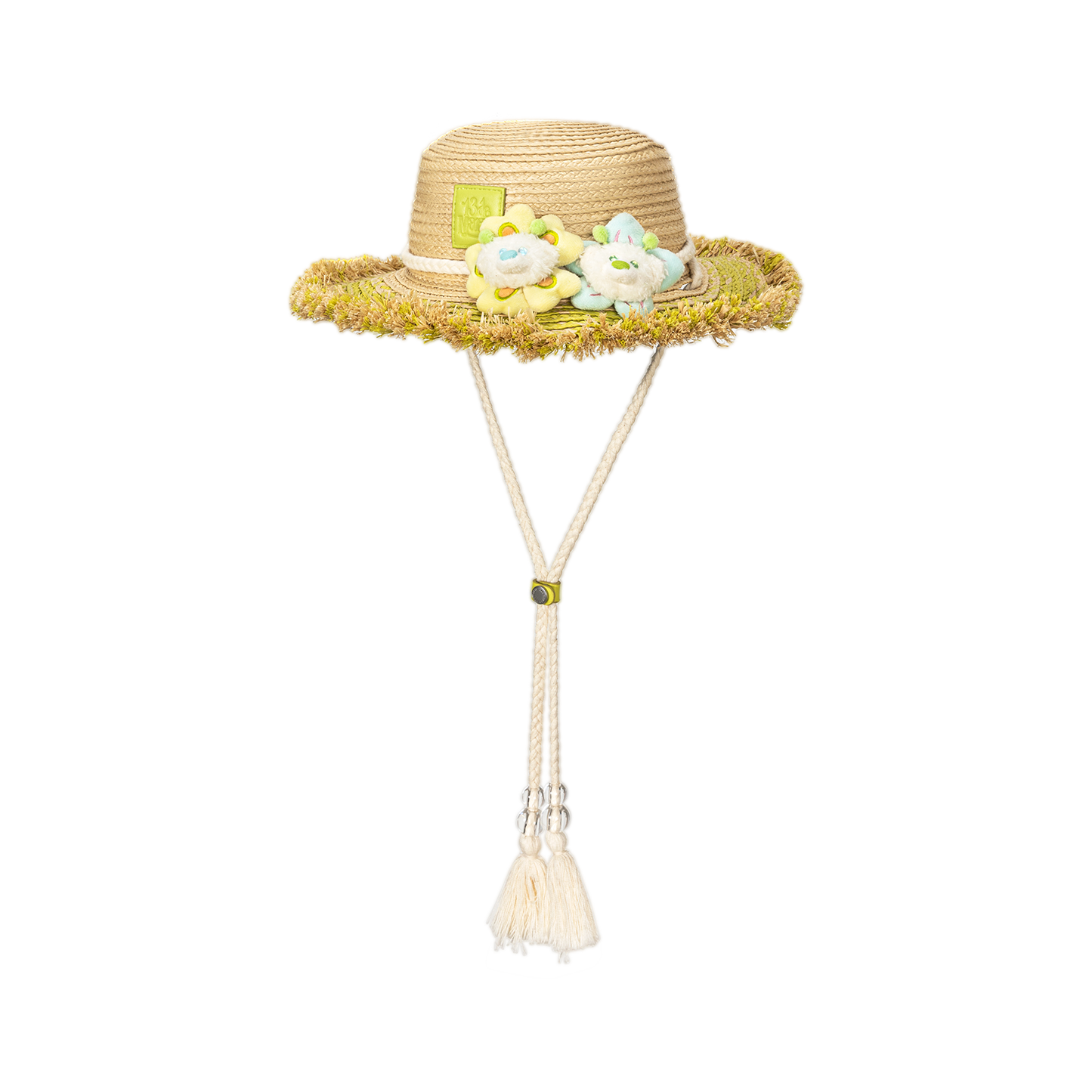 13DE MARZO Floral BabyBear Straw Hat - 13DE MARZO