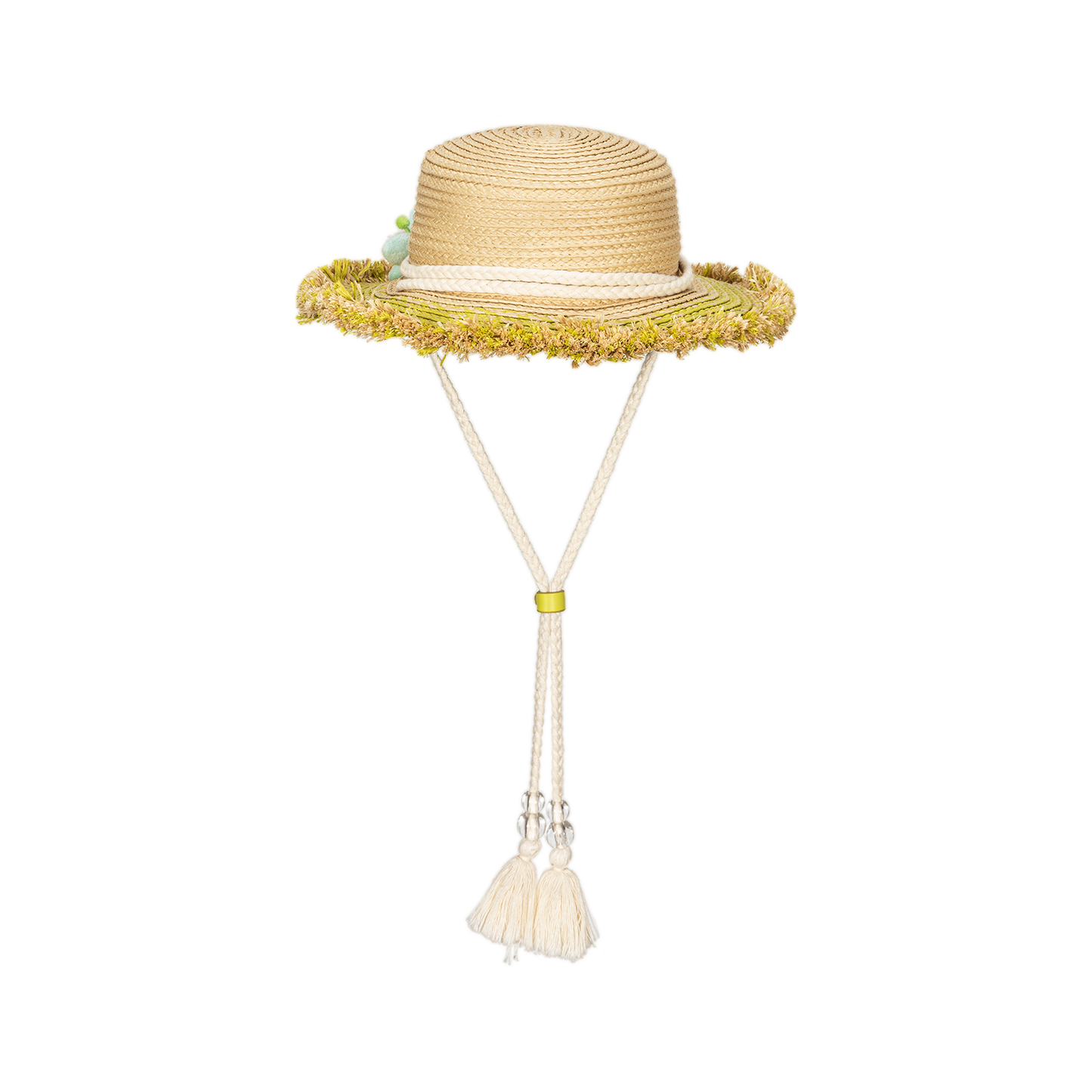 13DE MARZO Floral BabyBear Straw Hat - 13DE MARZO