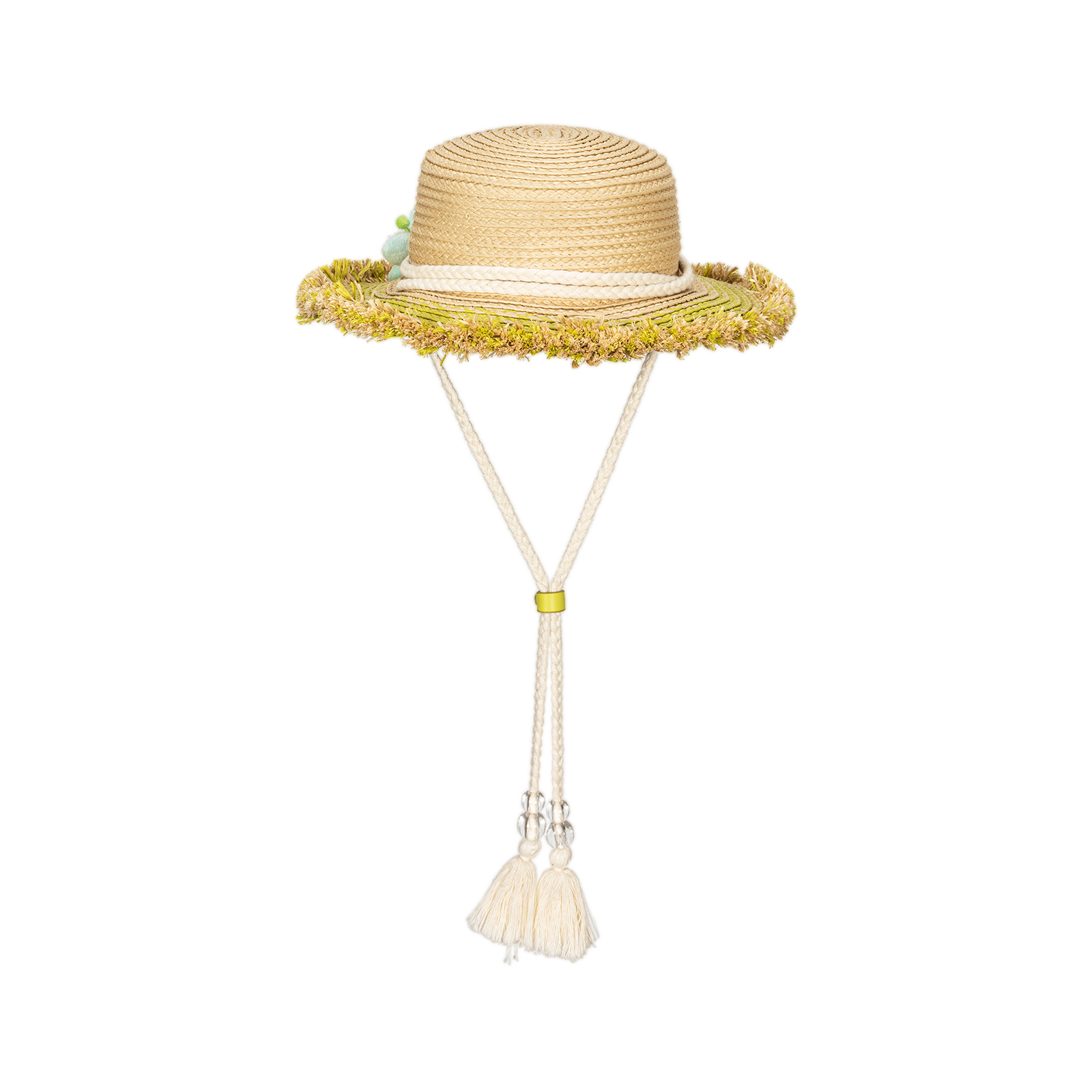 13DE MARZO Floral BabyBear Straw Hat - 13DE MARZO