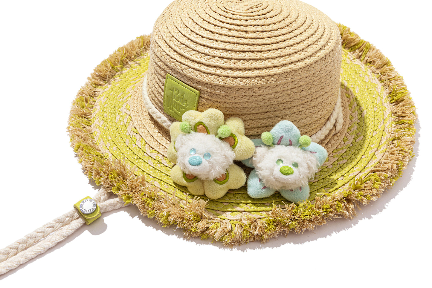 13DE MARZO Floral BabyBear Straw Hat - 13DE MARZO