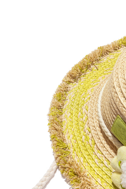 13DE MARZO Floral BabyBear Straw Hat - 13DE MARZO