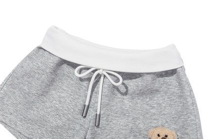 13DE MARZO Sports Shorts with Double Waistband Grey - 13DE MARZO