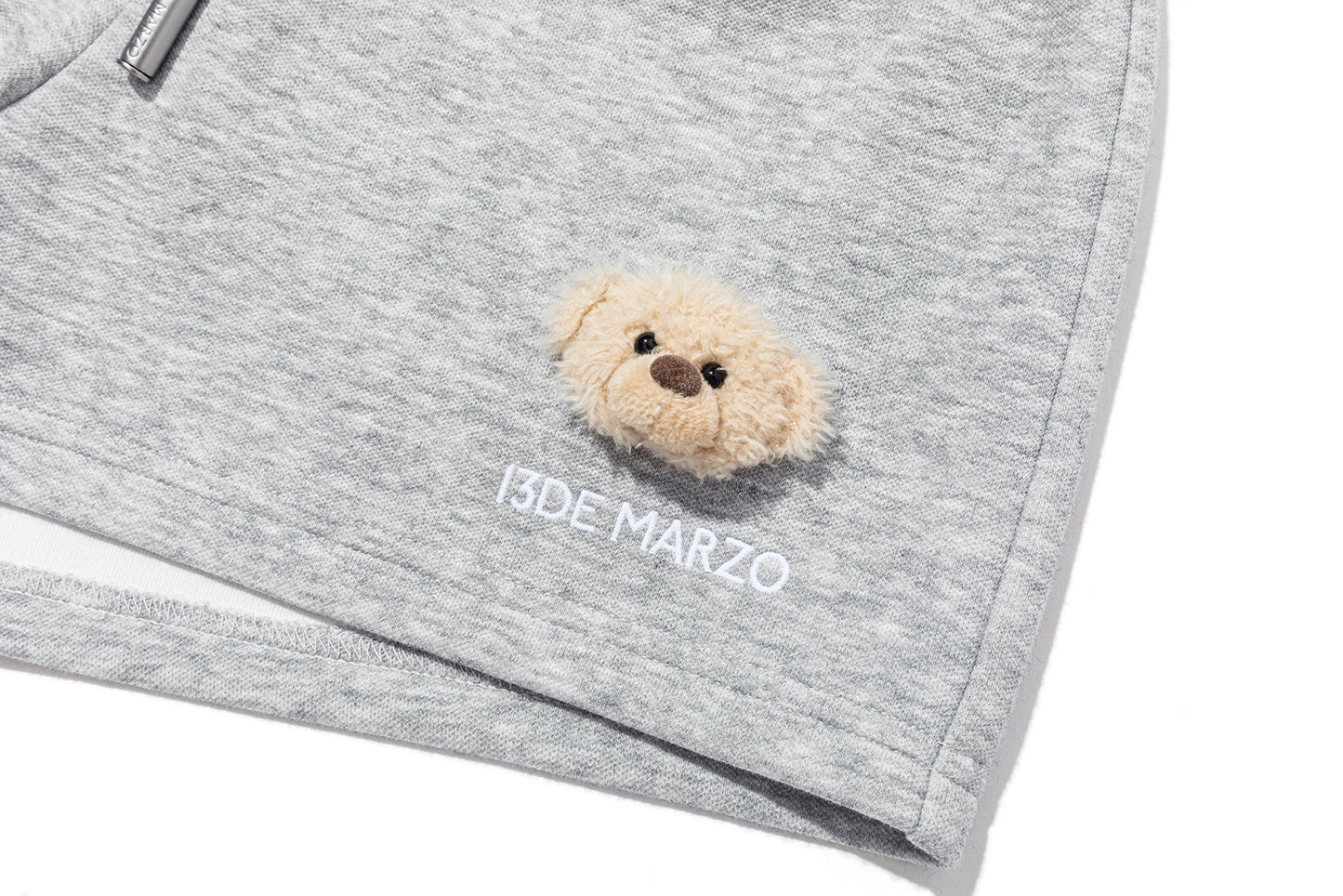 13DE MARZO Sports Shorts with Double Waistband Grey - 13DE MARZO