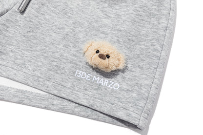 13DE MARZO Sports Shorts with Double Waistband Grey - 13DE MARZO