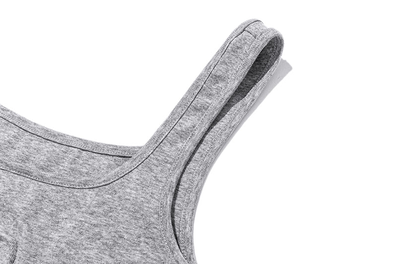 13DE MARZO Bear Logo Tank Top Dark Grey