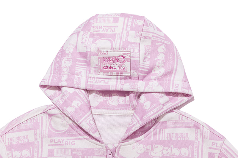 13DE MARZO BabyBear Bubblegum Zipup Hoodie Pink