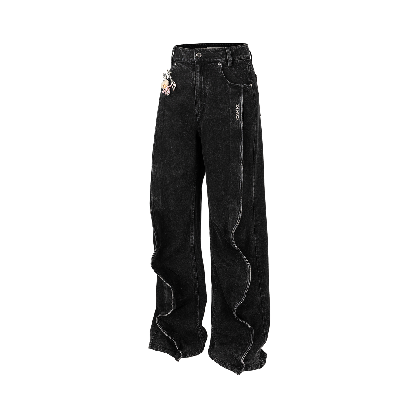 13DE MARZO Bear Fork Crinkle Jeans
