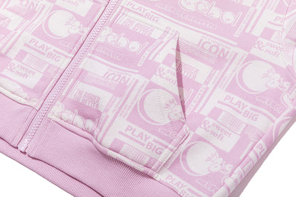 13DE MARZO BabyBear Bubblegum Zipup Hoodie Pink