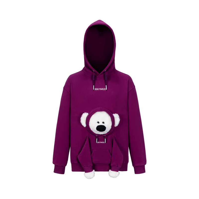 13DE MARZO Doozoo Pocket Bear Hoodie - 13DE MARZO