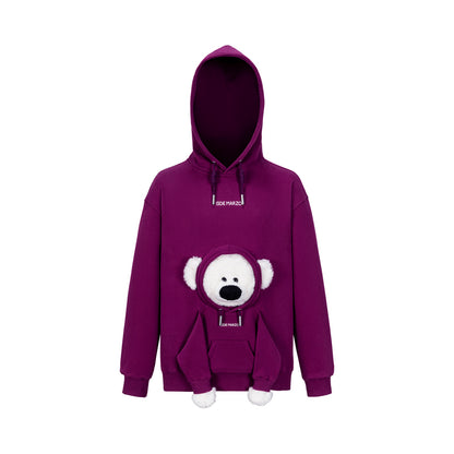 13DE MARZO Doozoo Pocket Bear Hoodie - 13DE MARZO