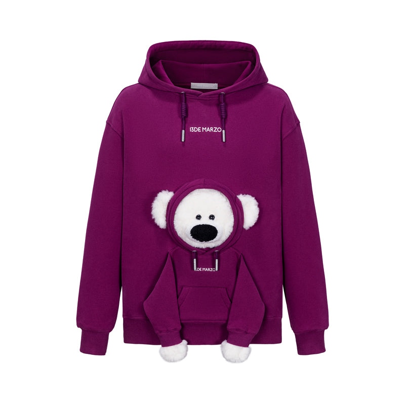 13DE MARZO Doozoo Pocket Bear Hoodie - 13DE MARZO