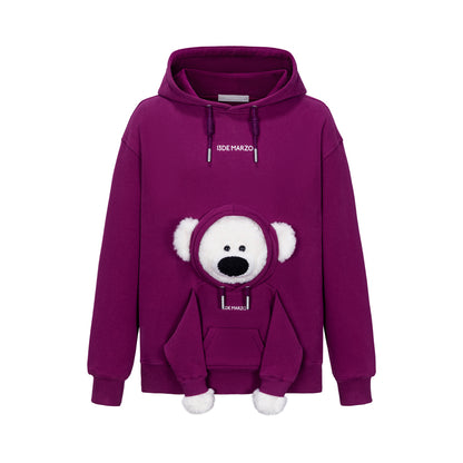 13DE MARZO Doozoo Pocket Bear Hoodie - 13DE MARZO