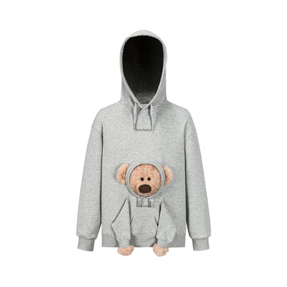 13DE MARZO Doozoo Pocket Bear Hoodie - 13DE MARZO