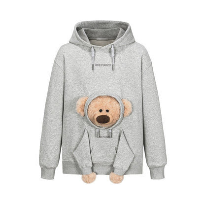 13DE MARZO Doozoo Pocket Bear Hoodie - 13DE MARZO
