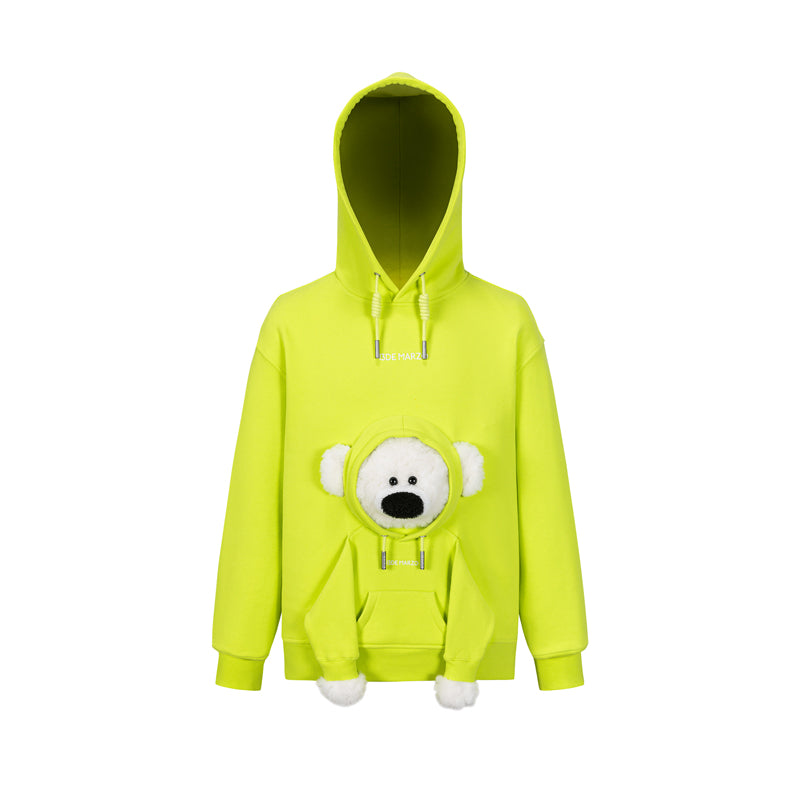 13DE MARZO Doozoo Pocket Bear Hoodie - 13DE MARZO
