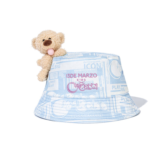 13DE MARZO BabyBear Bubblegum Bucket Hat Blue