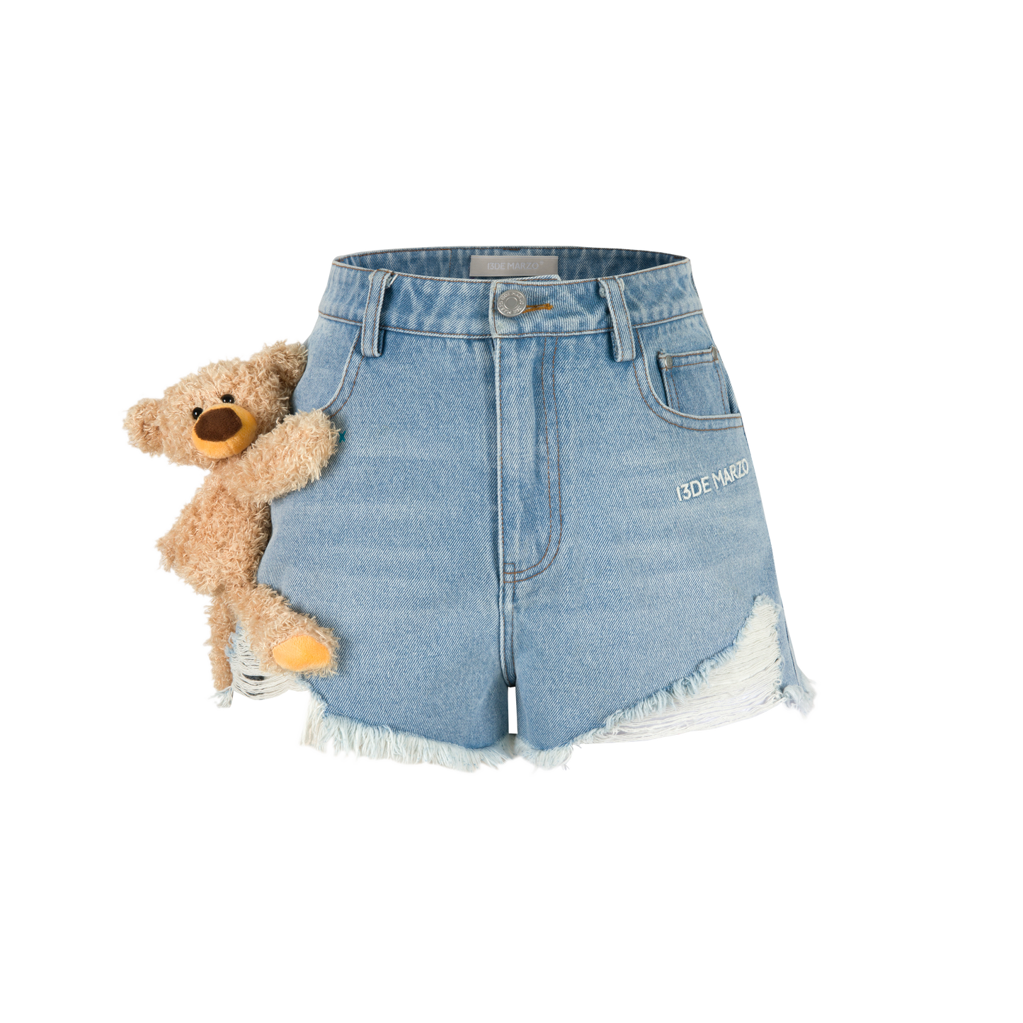 13DE MARZO Doozoo Washed Denim Shorts