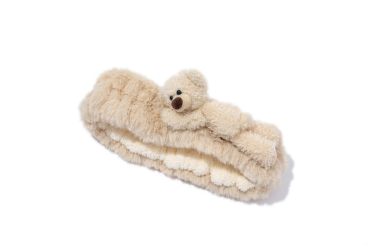 13DE MARZO Plush Hair Band Khaki - 13DE MARZO