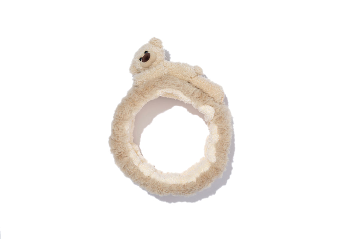 13DE MARZO Plush Hair Band Khaki - 13DE MARZO
