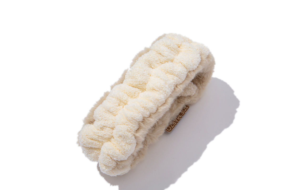 13DE MARZO Plush Hair Band Khaki - 13DE MARZO